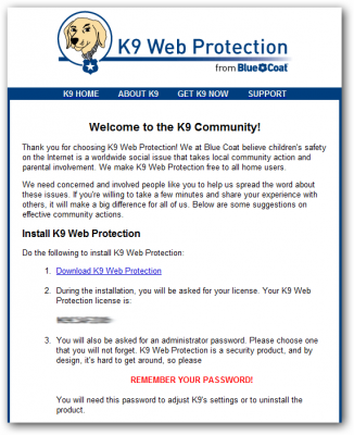 k9 web protection disable